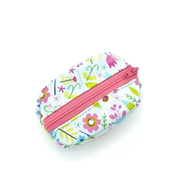 Porte-monnaie retro imprimé de fleurs délicates