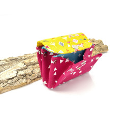Porte-monnaie en tissu imprimé de petits tipis