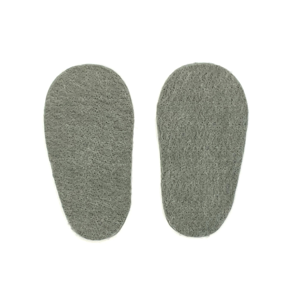 Semelles chaudes en feutre pour chaussons semelles cuir - Dont Forget Melanie