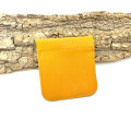 Porte-monnaie en cuir orangé