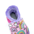 Chaussons hiver Lila doublure fourrée arc en ciel violet France - Dont Forget Melanie