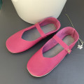 Ballerines en cuir rose cyclamen