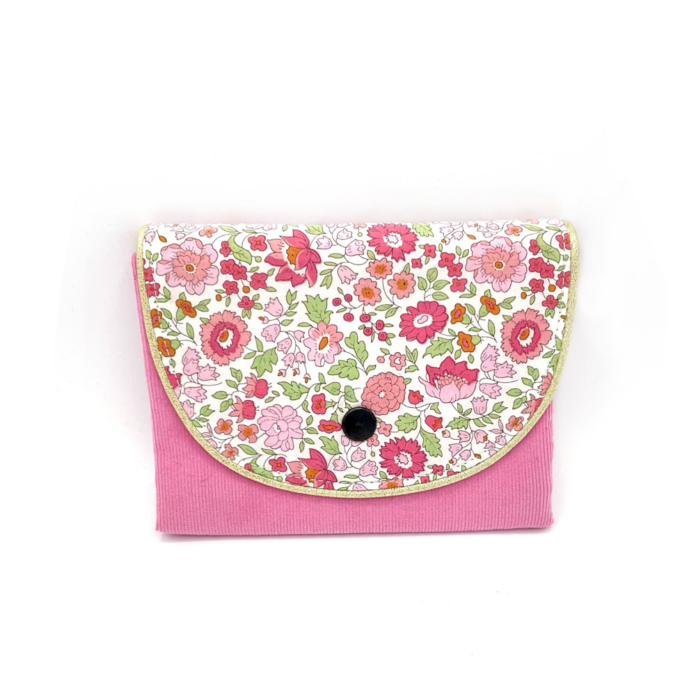 Portefeuille double gaze et Liberty of London®  Danjo rose