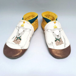 Créez vos chaussons  en cuir souple et tissu