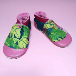 Créez vos chaussons  en cuir souple et tissu