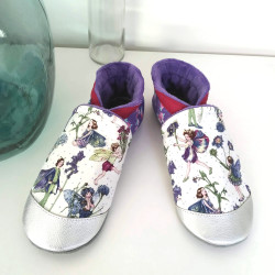 Créez vos chaussons  en cuir souple et tissu