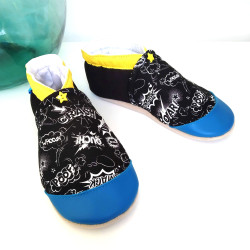 Créez vos chaussons  en cuir souple et tissu