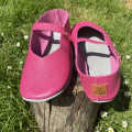 Ballerines en cuir rose cyclamen