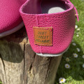 Ballerines en cuir rose cyclamen