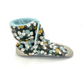 Chaussons montants semelles cuir femme petites fleurs légers confortables - Dont Forget Melanie