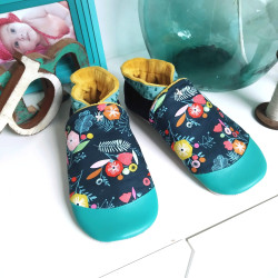 Créez vos chaussons  en cuir souple et tissu