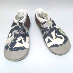Créez vos chaussons  en cuir souple et tissu