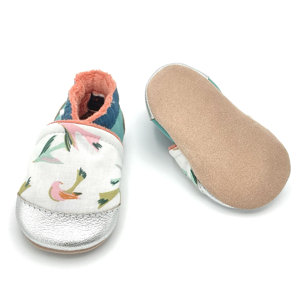 Chaussons premiers pas bébé hirondelles oiseaux - Dont Forget Melanie