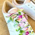 lacets tissu fleurs aquarelle vert violet rose - Dont Forget Melanie