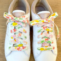 Lacets originaux en tissu fleurs jaune orange vert - Dont Forget Melanie