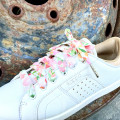 Lacets fleurs aquarelle pastel rose vert baskets - Dont Forget Melanie
