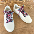 Lacets tissu noir fleurs rouge turquoise - Dont Forget Melanie