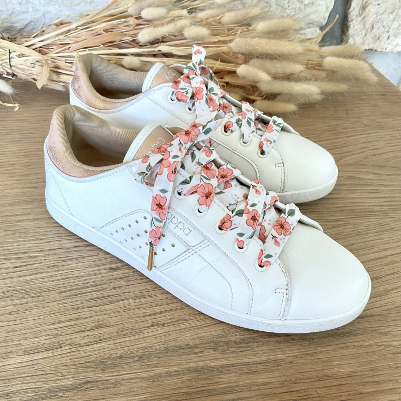 Lacets en tissu fleuri terracotta | Dont Forget Melanie