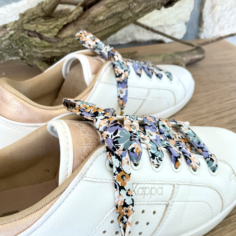 Lacets fantaisie en tissu fleuri  | Dont Forget Melanie