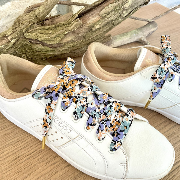 Lacets fantaisie en tissu fleuri  | Dont Forget Melanie