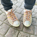 Lacets en tissu fleuri nude | Dont Forget Melanie