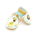 Chaussons bébé Corentin tissu pastel girafe et lion - Dont Forget Melanie