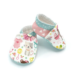 Chaussons souples pour tout-petits imprimés de bébés animaux