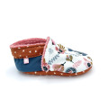 Chaussons bébé Izia tissu blanc rose bleu motif fleurs - Dont Forget Melanie