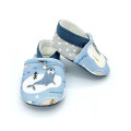 Chaussons bébé Kassi tissu bleu clair phoque - Dont Forget Melanie