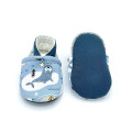 Chaussons bébé Kassi tissus gris bleu clair animaux banquise - Dont Forget Melanie