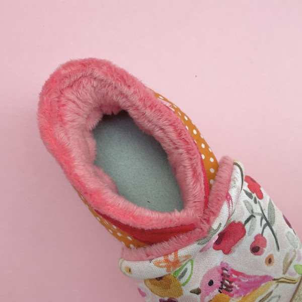 Chaussons enfant fourrés hiver Louisa semelles antidérapantes - Dont Forget Melanie