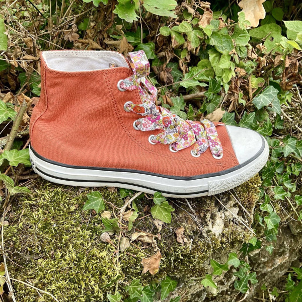 Lacets français tissu fleurs Converse - Dont Forget Melanie
