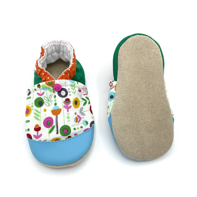 Chaussons Mia semelles cuir antidérapante cheville élastique - Dont Forget Melanie Chaussons Mia semelles cuir antidérapante cheville élastique - Dont Forget Melanie