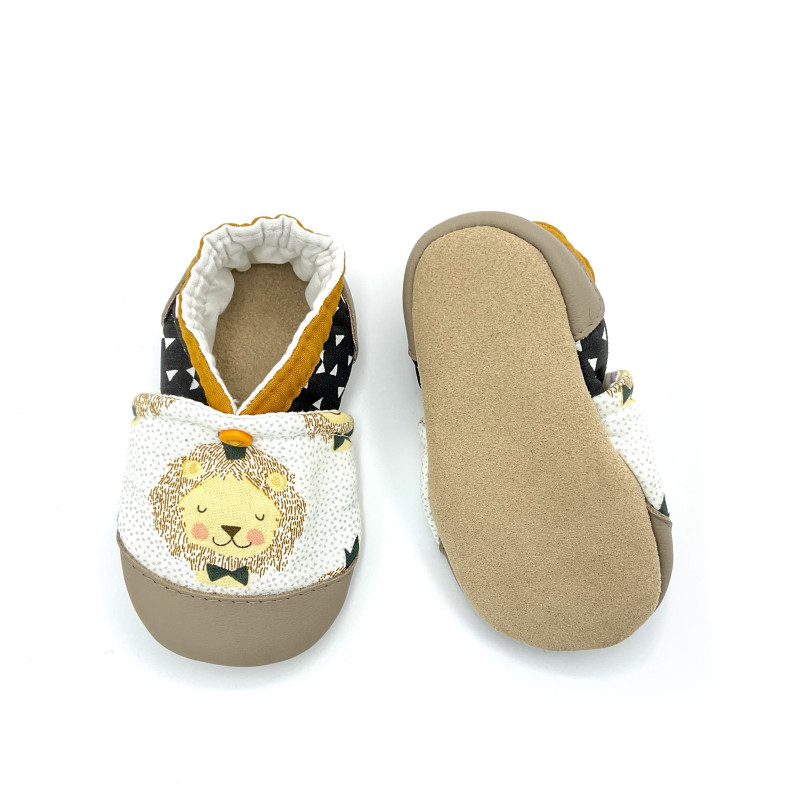 Chaussons souples bébé Jonas semelles nubuck antidérapantes premiers pas - Dont Forget Melanie