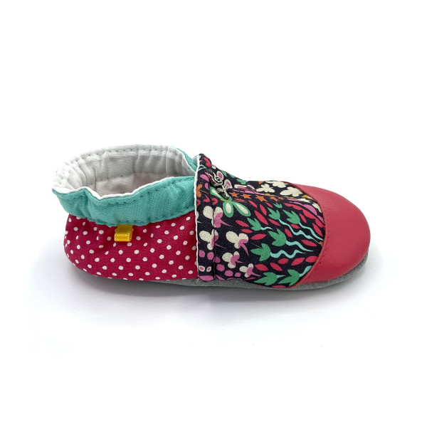 Chaussons souple enfant doublure légère petites fleurs liberty - Dont Forget Melanie
