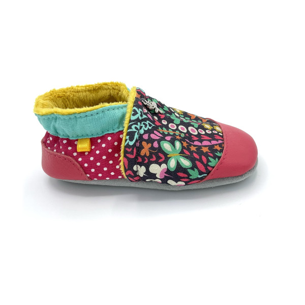 Chaussons bébé Marie renforcés cuir fabrication Française - Dont Forget Melanie